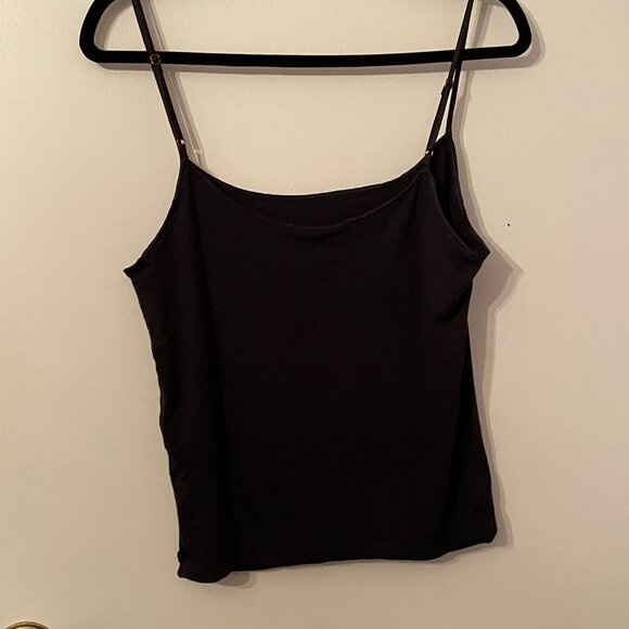 Victoria's Secret Black Modal Tank Top with Satin Trim and Adjustable Straps - Picture 7 of 7